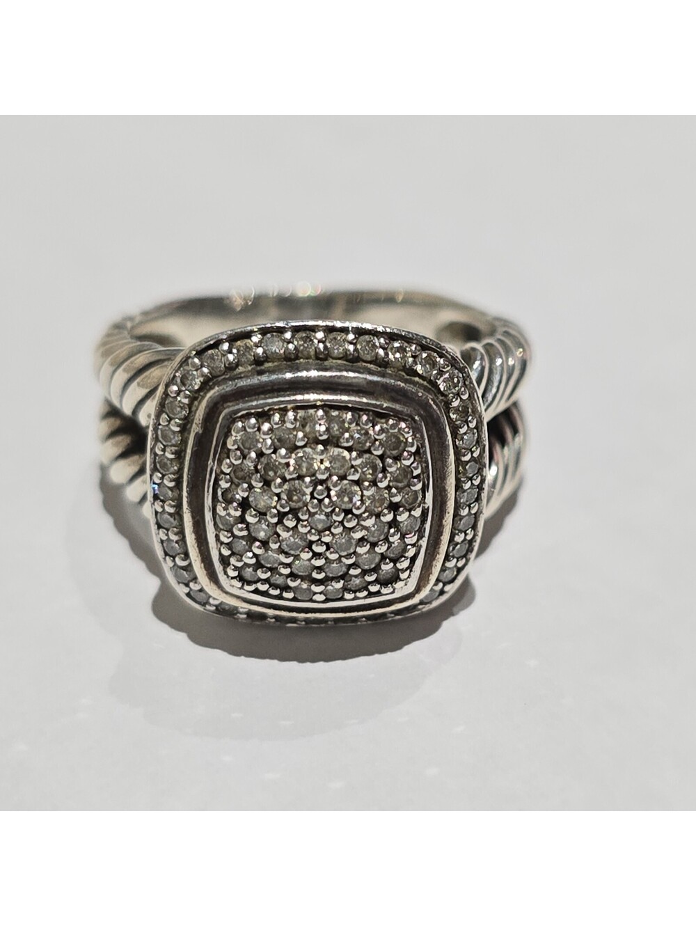 David Yurman Albion Sterling Silver Diamond Pavé Ring